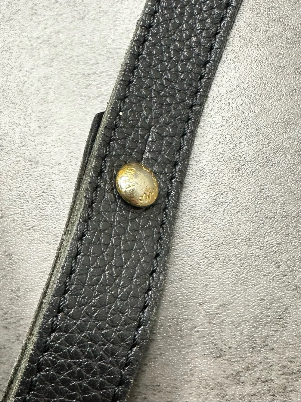 Vintage Longchamp Black Pebbled Leather Backpack France Minimalist